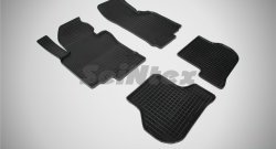 Износостойкие коврики в салон с рисунком Сетка SeiNtex Premium 4 шт. (резина) Seat Leon 1P хэтчбэк 5 дв. дорестайлинг (2005-2009)