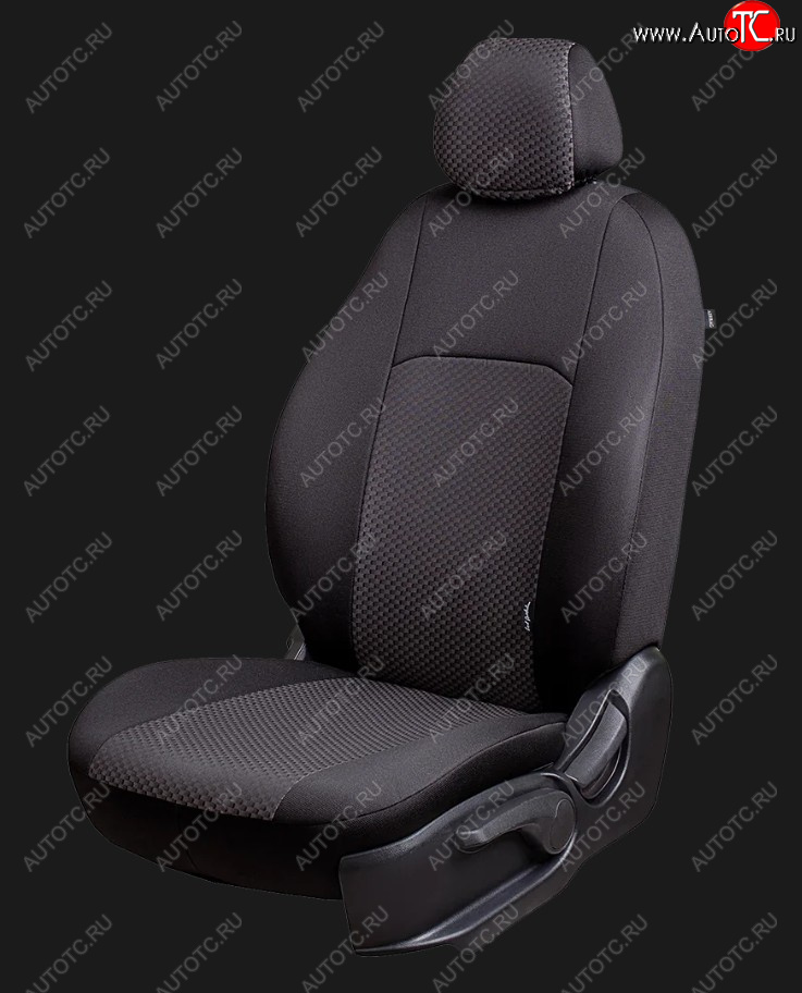 6 499 р. Чехлы сидений Lord Autofashion Дублин (жаккард, 60/40, 3Г-образ. подголовника) Chevrolet Aveo T250 седан рестайлинг (2006-2011) (Серый, стежок серый)