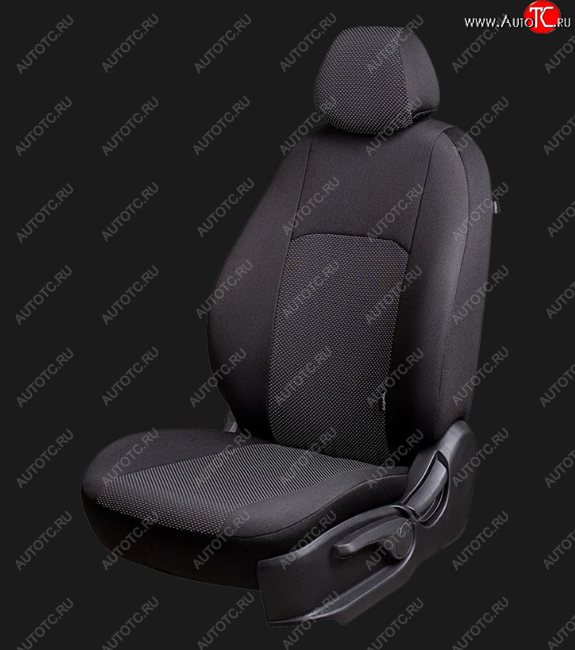 6 499 р. Чехлы сидений Lord Autofashion Дублин (жаккард, 60/40, раздельное заднее сиденье, 3Г-образ. подголовника) Chevrolet Aveo T250 седан рестайлинг (2006-2011) (Чёрный, Ёж белый)