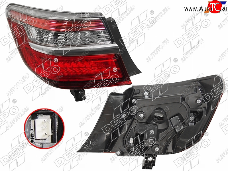 11 849 р. Левый фонарь задний DEPO Toyota Camry XV55 1-ый рестайлинг (2014-2017)