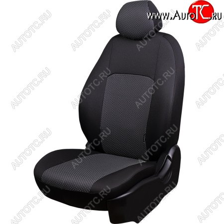6 649 р. Чехлы сидений Lord Autofashion Дублин (жаккард, 60/40, раздельная задняя спинка, подлокотник, отдельные бока, 3Г-образ. подголовника)  Mazda 6  GJ (2012-2018) (Чёрный, Сеул серый)