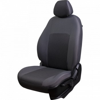 6 649 р. Чехлы сидений Lord Autofashion Дублин (жаккард, 60/40, раздельная задняя спинка, подлокотник, отдельные бока, 3Г-образ. подголовника)  Mazda 6  GH (2007-2012) (Серый, Сеул серый). Увеличить фотографию 1