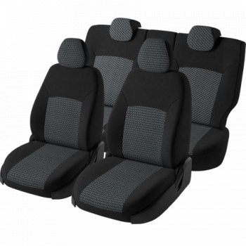6 649 р. Чехлы сидений (жаккард, 60/40, раздельное заднее сиденье и спинка, подлокотник, 2П+1Г-образ. подголовника) Lord Autofashion Дублин  Nissan X-trail  2 T31 (2007-2015) (Чёрный, зигзаг). Увеличить фотографию 3