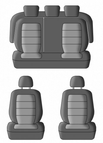 6 649 р. Чехлы сидений (жаккард, 60/40, раздельная задняя спинка арка, 3Г-образ. подголовника) Lord Autofashion Дублин  Nissan Almera  седан (2012-2019) (Чёрный, Ёж красный). Увеличить фотографию 3