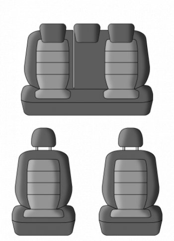 6 649 р. Чехлы сидений (жаккард, 60/40, раздельная задняя спинка, 3Г-образ.подголовника) Lord Autofashion Дублин  Opel Corsa  D (2006-2014) (Чёрный, Ёж синий). Увеличить фотографию 3