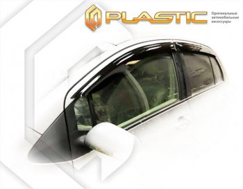 2 079 р. Дефлектора окон CA-Plastic  Toyota Yaris  XP90 (2005-2010) (Classic полупрозрачный, Без хром. молдинга). Увеличить фотографию 1