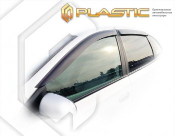 2 079 р. Ветровики дверей CA-Plastic  Nissan Tino (1998-2003) (Classic полупрозрачный, Без хром. молдинга). Увеличить фотографию 1