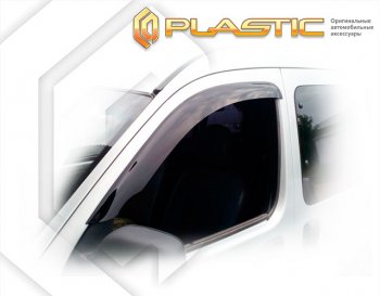 1 899 р. Ветровики дверей CA-Plastic Renault Kangoo KC рестайлинг (2003-2007) (Classic полупрозрачный, Без хром. молдинга). Увеличить фотографию 1