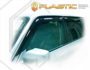 2 259 р. Ветровики дверей CA-Plastic Nissan Patrol 5 Y61 дорестайлинг (1997-2001) (Classic полупрозрачный, Без хром. молдинга). Увеличить фотографию 1