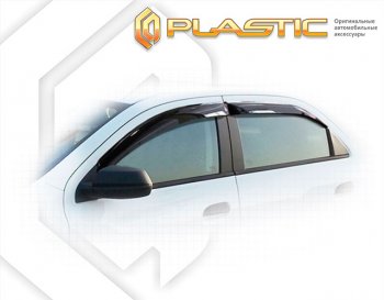 1 899 р. Ветровики дверей CA-Plastic  Chevrolet Cobalt (2011-2024) (Classic полупрозрачный, Без хром. молдинга). Увеличить фотографию 1