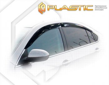 2 169 р. Ветровики дверей CA-Plastic  Mazda Atenza (2007-2012) (Classic полупрозрачный, без хром. молдинга). Увеличить фотографию 1