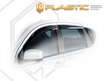 1 839 р. Ветровики дверей CA-Plastic Nissan Dualis J10 дорестайлинг (2007-2009) (Classic полупрозрачный, Без хром. молдинга, Крепление на скотч). Увеличить фотографию 1