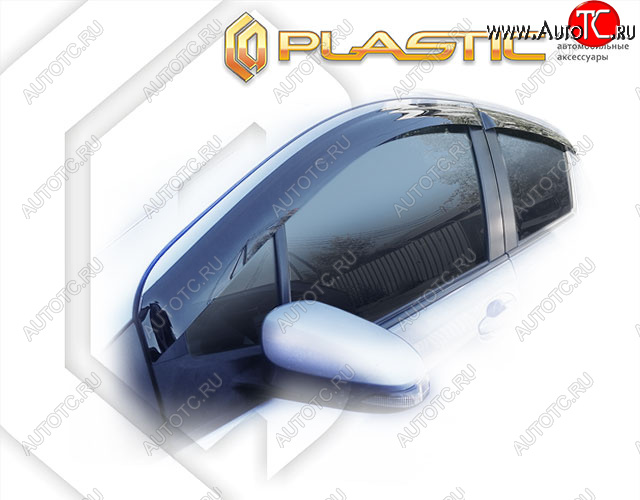 2 169 р. Дефлектора окон CA-Plastic  Toyota Vitz  XP130 (2010-2014) (Classic полупрозрачный, Без хром. молдинга)
