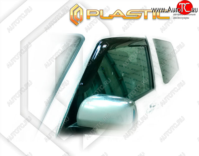 1 679 р. Ветровики дверей CA-Plastic  Mitsubishi Pajero  4 V80 (2006-2014) (Classic полупрозрачный, Без хром. молдинга)