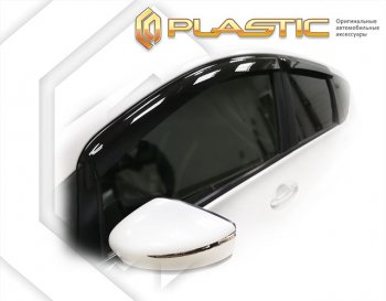1 759 р. Ветровики дверей CA-Plastic  Nissan Note  2 (2012-2020) (Classic полупрозрачный, Без хром. молдинга). Увеличить фотографию 1