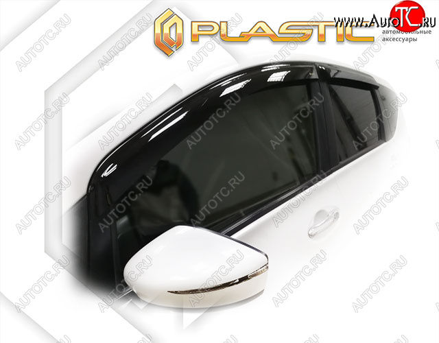 1 759 р. Ветровики дверей CA-Plastic  Nissan Note  2 (2012-2020) (Classic полупрозрачный, Без хром. молдинга)