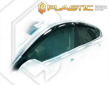 2 079 р. Дефлектора окон CA-Plastic  Jaguar XF  X250 (2007-2015) (Classic полупрозрачный, Без хром. молдинга). Увеличить фотографию 1