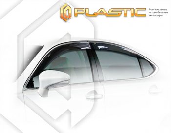 1 899 р. Дефлектора окон CA-Plastic  Lexus ES  350 (2015-2018) (Classic полупрозрачный, Без хром. молдинга). Увеличить фотографию 1