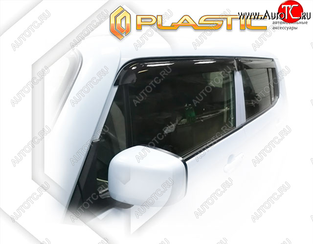 1 989 р. Ветровики дверей CA-Plastic  Nissan Moco  3 (2011-2016) (Classic полупрозрачный, Без хром. молдинга)