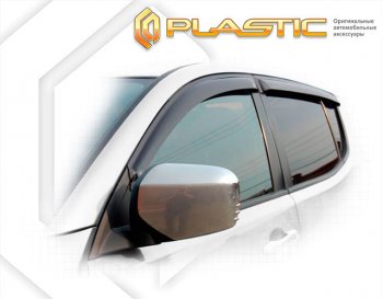 1 839 р. Ветровики дверей CA-Plastic Mitsubishi Triton KA/KB Picap DoubleCab (2005-2015) (Classic полупрозрачный, без хром. молдинга, без хром. молдинга). Увеличить фотографию 1