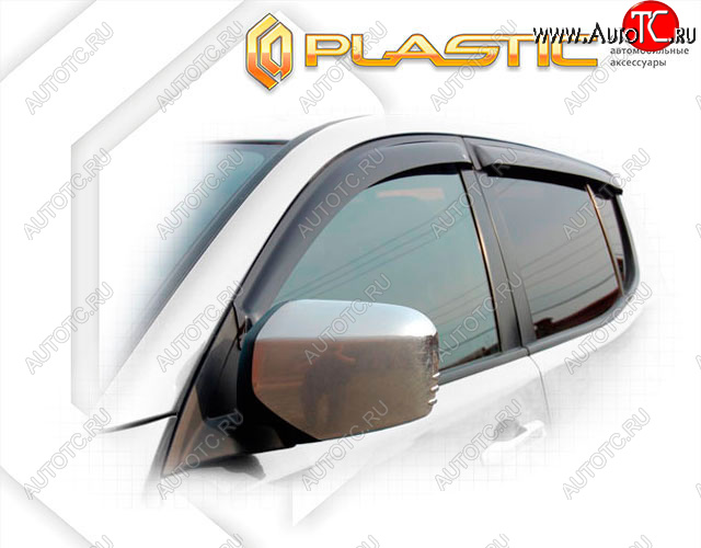1 839 р. Ветровики дверей CA-Plastic Mitsubishi Triton KA/KB Picap DoubleCab (2005-2015) (Classic полупрозрачный, без хром. молдинга, без хром. молдинга)
