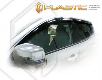 1 899 р. Ветровики дверей CA-Plastic  Mitsubishi Triton  KKKL (2015-2018) (Classic полупрозрачный, без хром. молдинга). Увеличить фотографию 1