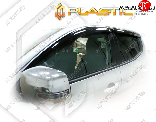 1 899 р. Ветровики дверей CA-Plastic  Mitsubishi Triton  KKKL (2015-2018) (Classic полупрозрачный, без хром. молдинга)