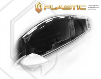 2 079 р. Ветровики дверей CA-Plastic  Nissan Leaf  2 (ZE1) (2017-2024) (Classic полупрозрачный). Увеличить фотографию 1