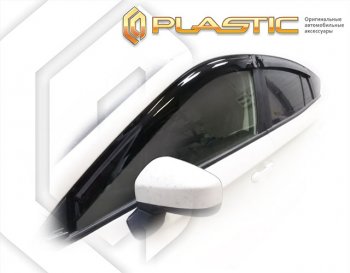 2 169 р. Дефлектора окон CA-Plastic  Subaru Impreza  GT (2019-2024) (Classic полупрозрачный, Без хром. молдинга). Увеличить фотографию 1
