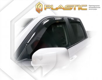 2 199 р. Ветровики дверей (Quad Cab) CA-Plastic Dodge Ram DJ, DS (2008-2012) (Classic полупрозрачный, без хром. молдинга). Увеличить фотографию 1
