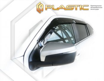 2 089 р. Ветровики дверей CA-Plastic  Isuzu mu-X  TF (2021-2023) (Classic полупрозрачный, Без хром. молдинга). Увеличить фотографию 1
