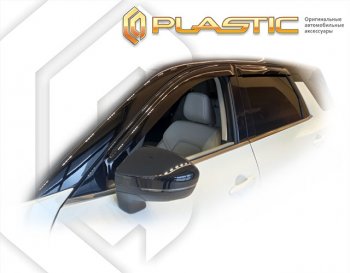 2 079 р. Ветровики дверей CA-Plastic  Nissan Pathfinder  R53 (2021-2024) (Classic полупрозрачный). Увеличить фотографию 1