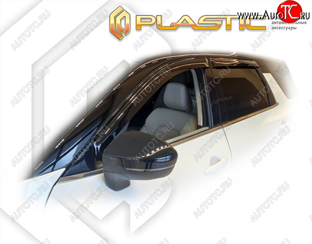 2 079 р. Ветровики дверей CA-Plastic  Nissan Pathfinder  R53 (2021-2024) (Classic полупрозрачный)