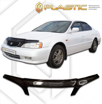 2 499 р. Дефлектор капота (exclusive) CA-Plastic  Honda Saber  2 (1998-2001) (Classic чёрный, Без надписи). Увеличить фотографию 1