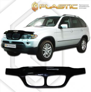 3 099 р. Дефлектор капота (exclusive) CA-Plastic  BMW X5  E53 (2003-2006) (Classic чёрный, Без надписи). Увеличить фотографию 1