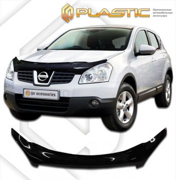 2 199 р. Дефлектор капота (exclusive) CA-Plastic  Nissan Dualis (2007-2014) (Classic черный, Без надписи). Увеличить фотографию 1