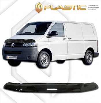 2 799 р. Дефлектор капота (exclusive) CA-Plastic  Volkswagen Multivan  T5 (2009-2015) (Classic чёрный, Без надписи). Увеличить фотографию 1
