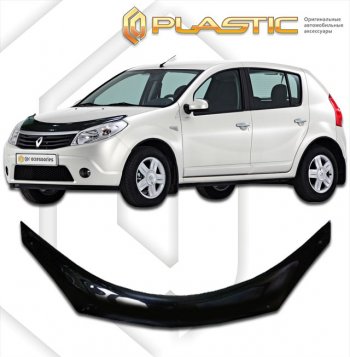Дефлектор капота (exclusive) CA-Plastic Renault (Рено) Sandero Stepway (Сандеро-Степвэй)  (BS) (2010-2014) (BS)