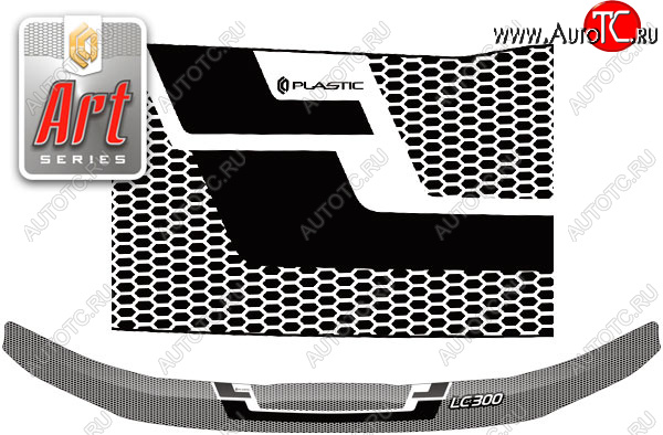 3 379 р. Дефлектор капота CA-Plastic Toyota Land Cruiser J300 дорестайлинг (2021-2024) (Art белая)