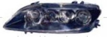 14 349 р. Левая фара передняя (чёрная, с ПТФ, с корректором, галоген) DEPO  Mazda 6 ( GG,  GG, GY) - Atenza  GG. Увеличить фотографию 1
