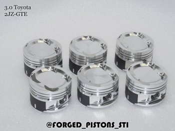 Комплект кованых поршней (Toyota 3,0 2JZ-GTE (V=15,2) под кольца 1,2/1,5/4,0) СТИ  Aristo ( 1,  S160), Supra  (диаметр поршня: 86.50 мм)