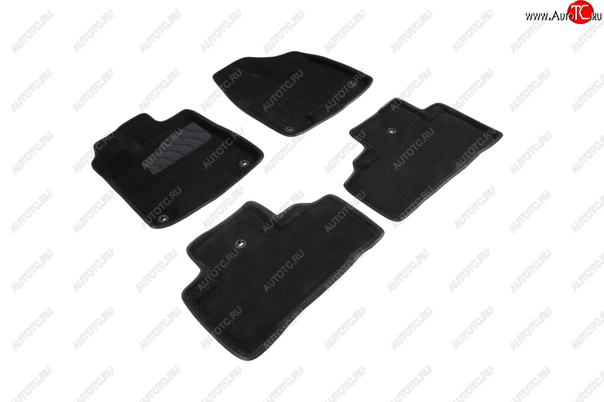 5 999 р. Комплект ковриков в салон (ворс) Seintex 3D Acura MDX YD3 рестайлинг (2016-2021) (черные)