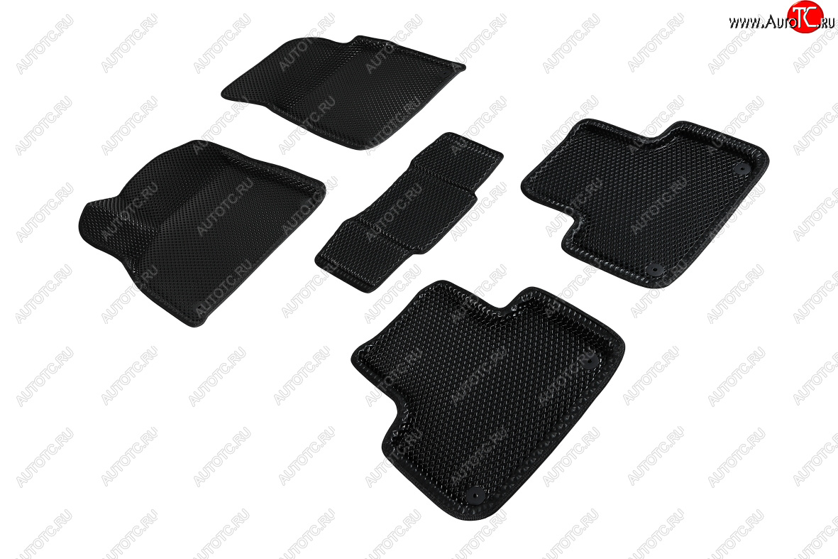4 999 р. Коврики в салон EVA (3D, ромб, чёрные) Seintex Audi Q7 4M рестайлинг (2019-2024)