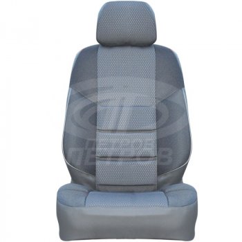 4 099 р. Комплект чехлов сидений (экокожа-жаккард) Петров А10  Ford Focus  3 (2011-2019) (Серый). Увеличить фотографию 1