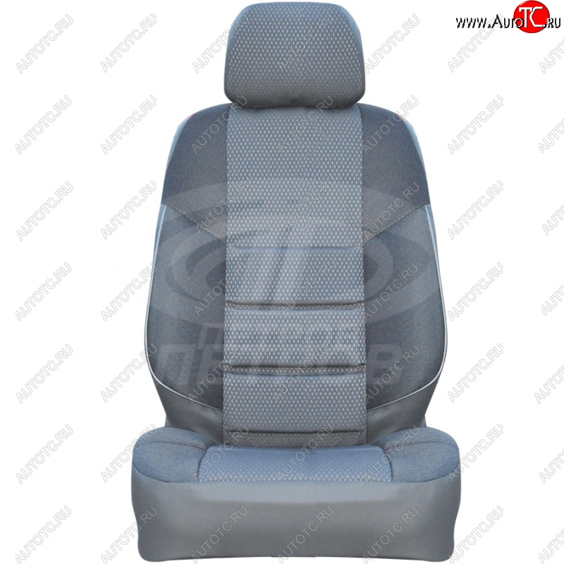 4 199 р. Комплект чехлов сидений (экокожа-жаккард) Петров А10  Nissan X-trail  3 T32 (2013-2023) (Серый)