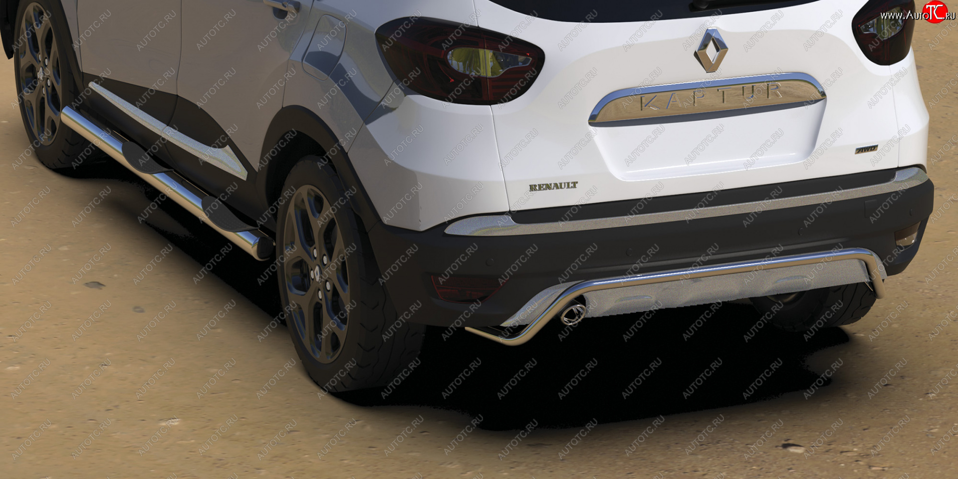 14 257 р. Защита заднего бампера (диаметр 42 мм) Arbori  Renault Kaptur (2016-2024)