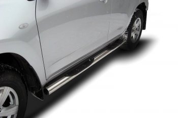 20 349 р. Защита порогов (труба с пластиковыми вставками для ног диаметр 76) Arbori Toyota RAV4 XA305 5 дв. дорестайлинг (2005-2009). Увеличить фотографию 1