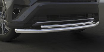 26 599 р. Защита переднего бампера двойная (диаметр 57+42 мм) Arbori  Toyota RAV4  XA40 (2015-2019). Увеличить фотографию 1