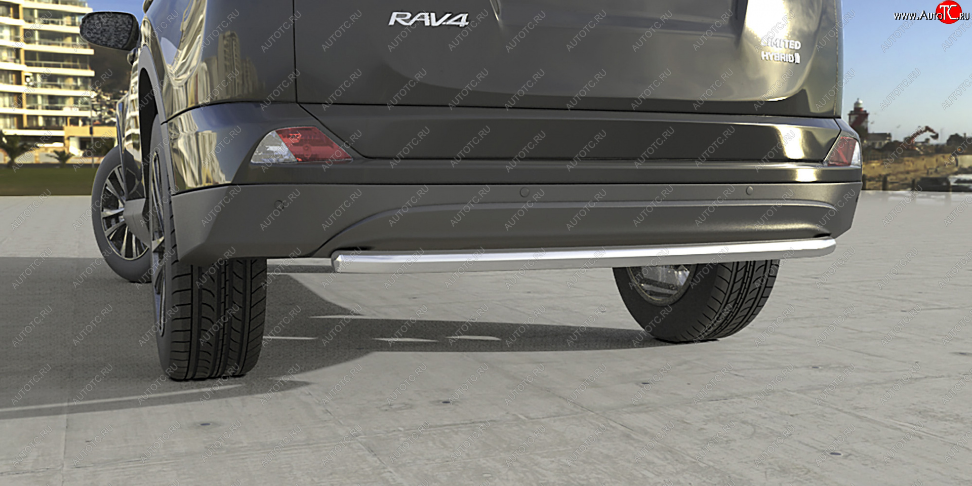 13 999 р. Защита заднего бампера (диаметр 57 мм) Arbori  Toyota RAV4  XA40 (2015-2019)