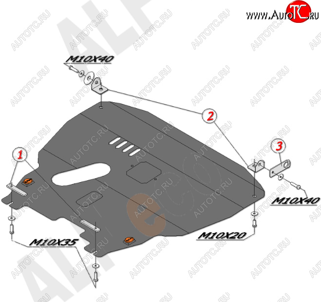16 599 р. Защита картера двигателя и КПП Alfeco  Chevrolet Aveo  T200 (2002-2008) (Алюминий 4 мм)